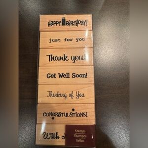 Wood stamps set for card making